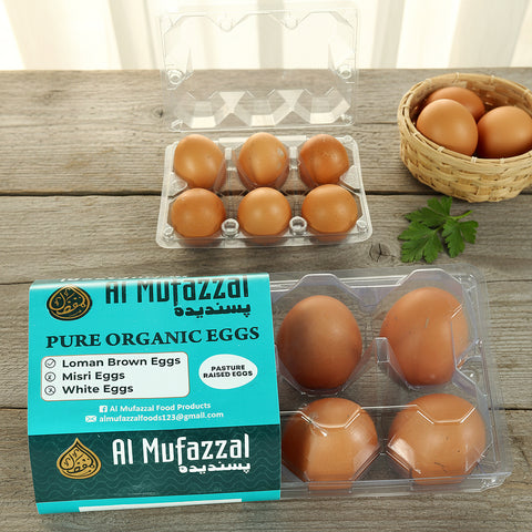 Al Mufazzal Pure Brown Organic Eggs – Pack of 6