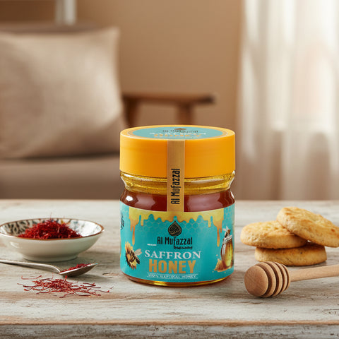 Al Mufazzal Saffron Honey 500gm – 100% Natural Honey