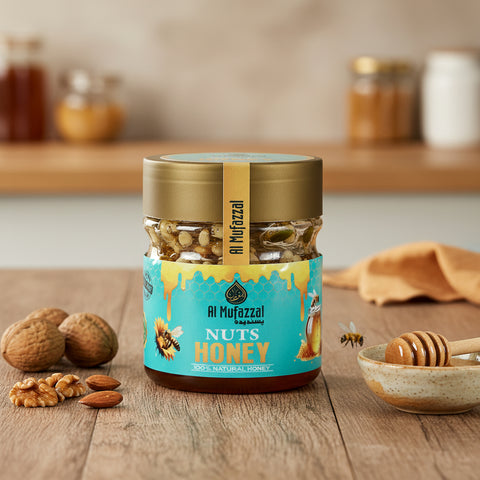 Al Mufazzal Nuts Honey 500gm – 100% Natural Honey
